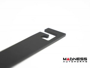 Ford Bronco Front License Plate Relocation Bracket - Factory Capable Steel Bumper - DV8 - Angled